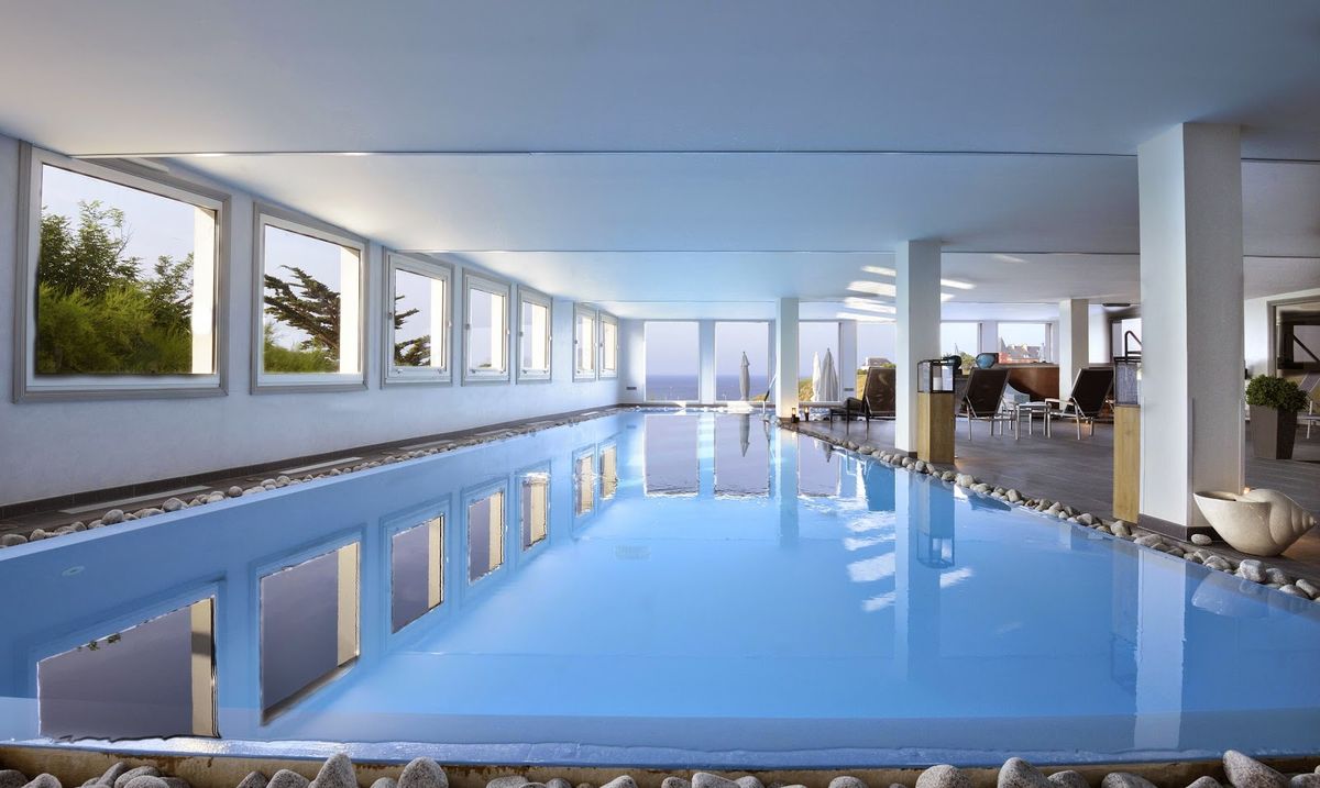 Seawater pool at Castel Clara, Brittany