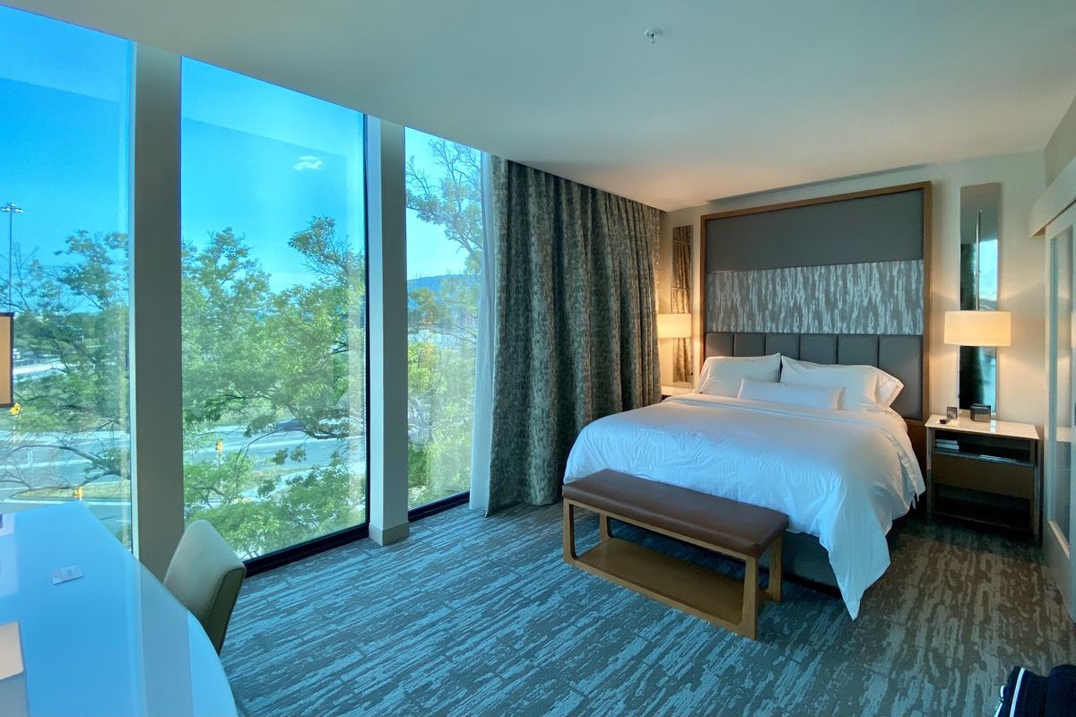 Guest room with skyline view at The Westin Chattanooga
