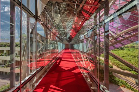 Titanium ribbons of Frank Gehry's Hotel Marques de Riscal in Rioja