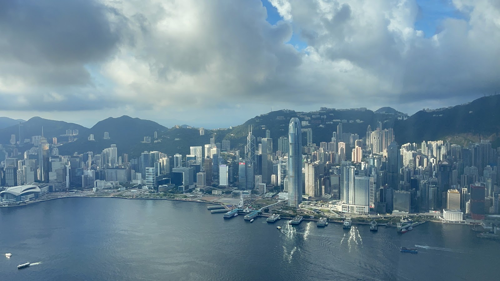 The Ritz-Carlton, Hong Kong in the ICC tower, home to Ozone, the world's highest bar, above Victoria Harbour