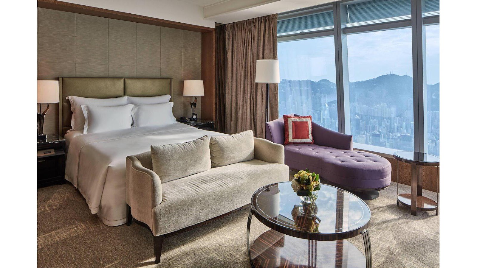 The Ritz-Carlton, Hong Kong tower above Victoria Harbour