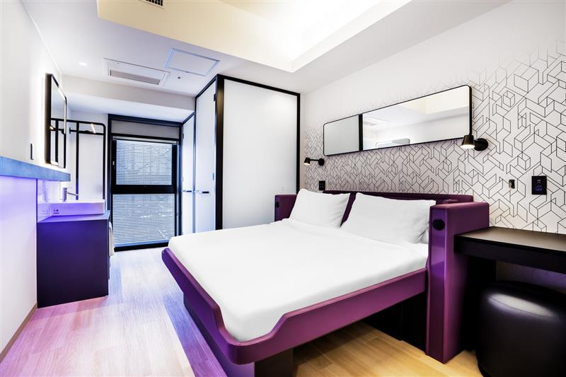 Yotel tech-forward compact cabin room