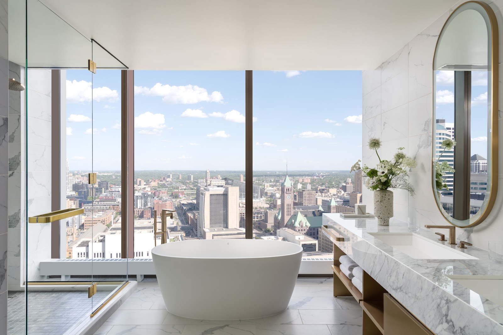 Rooftop and skyline views from Four Seasons Hotel Minneapolis