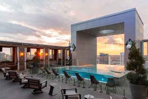 The Westin Nashville glass tower and L27 rooftop