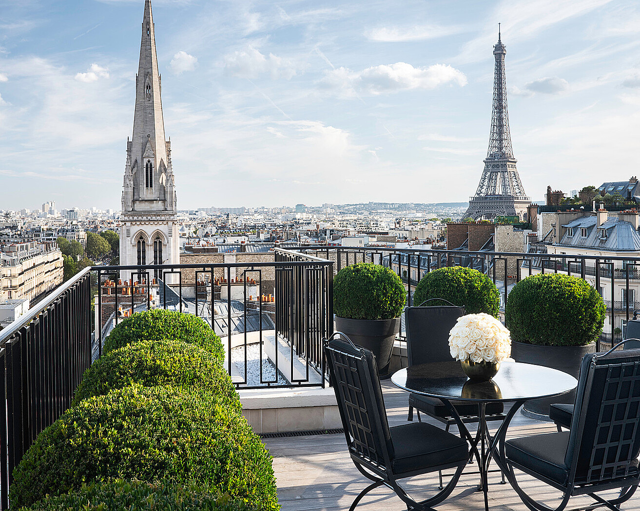 Four Seasons Hotel George V in Paris, home to the three-star Le Cinq