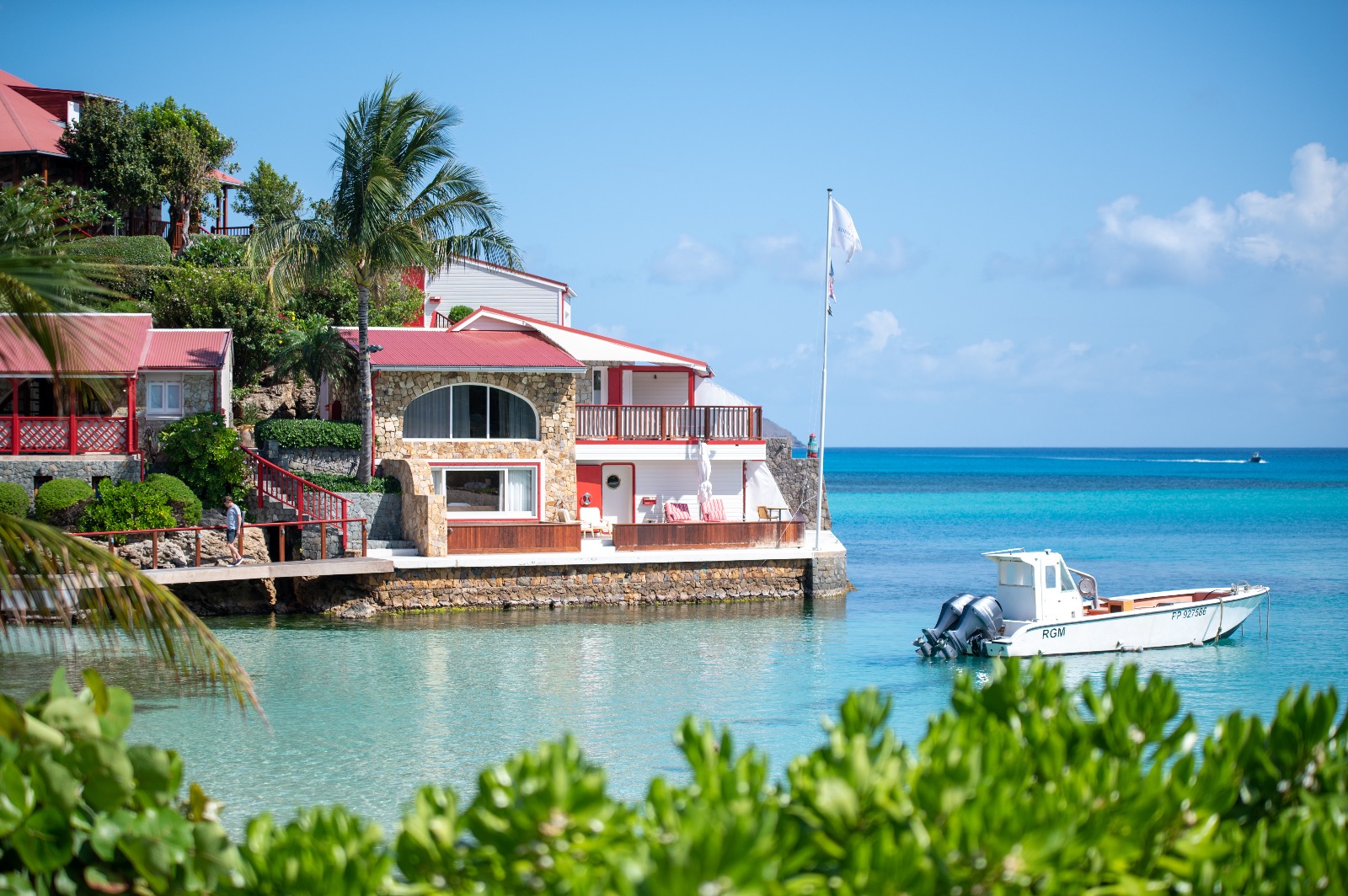 Eden Rock St Barths cottages on the rocky promontory over St Jean Bay