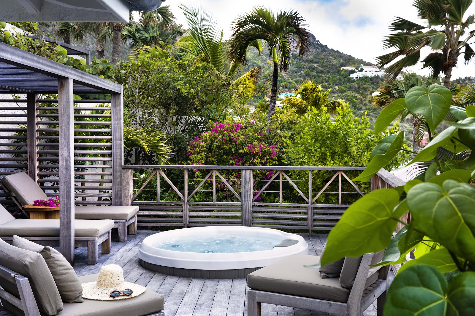 Hotel Manapany eco-luxury cottages above the beach at Anse des Cayes, St. Barths