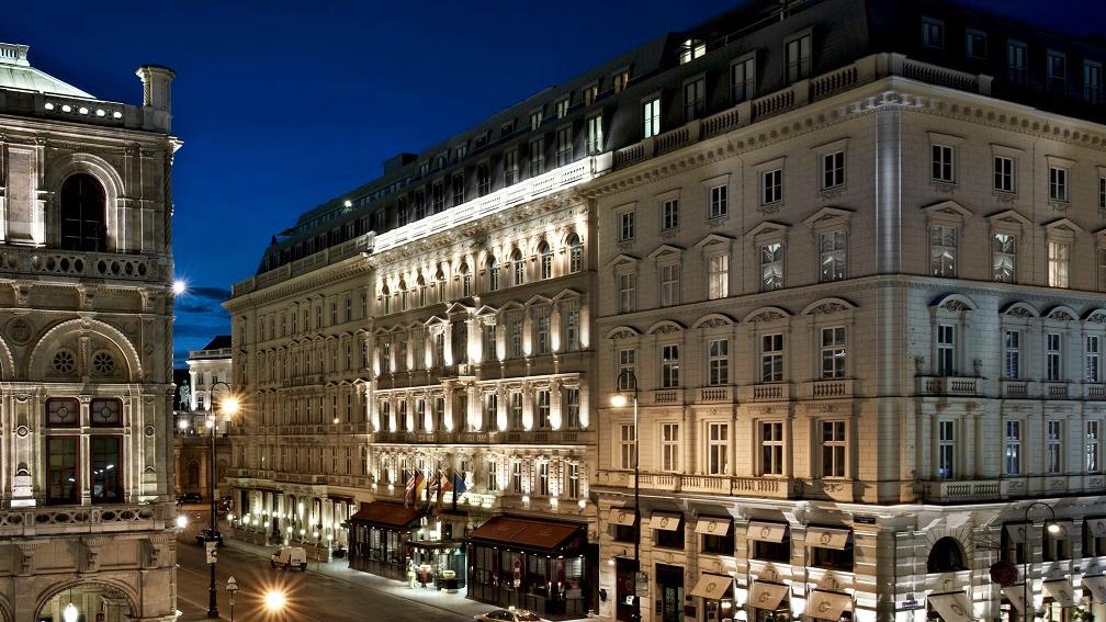 Hotel Sacher Vienna exterior opposite the State Opera, a dog-friendly grand hotel